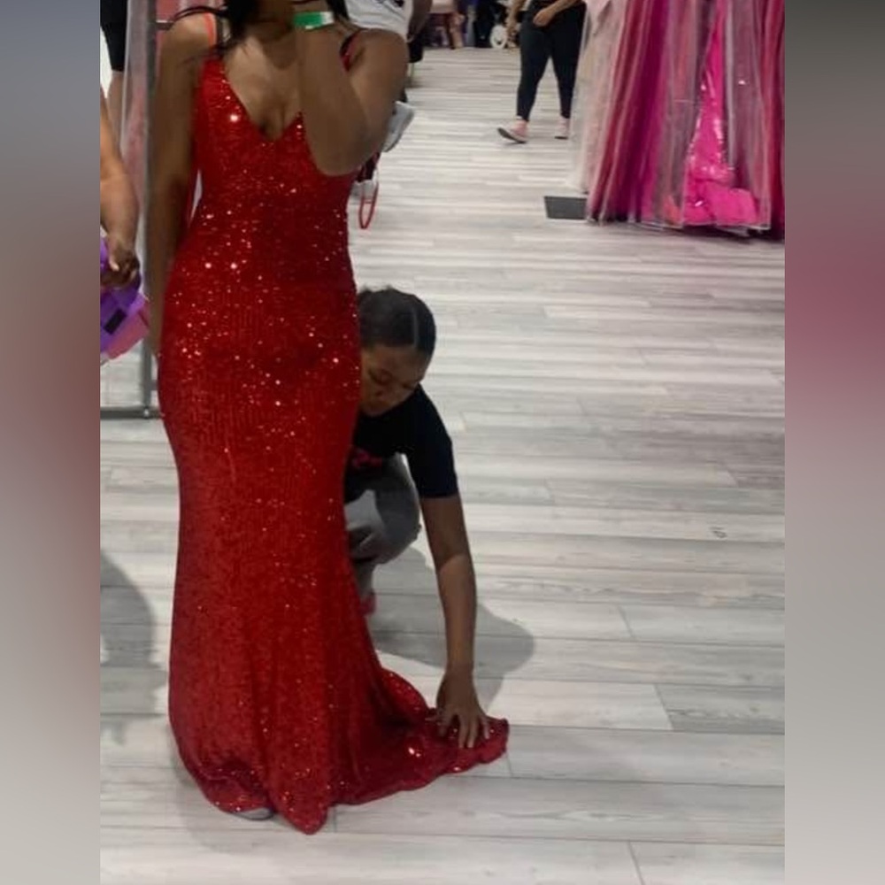 Portia and Scarlett Sparkling Red Formal Dress (prom)